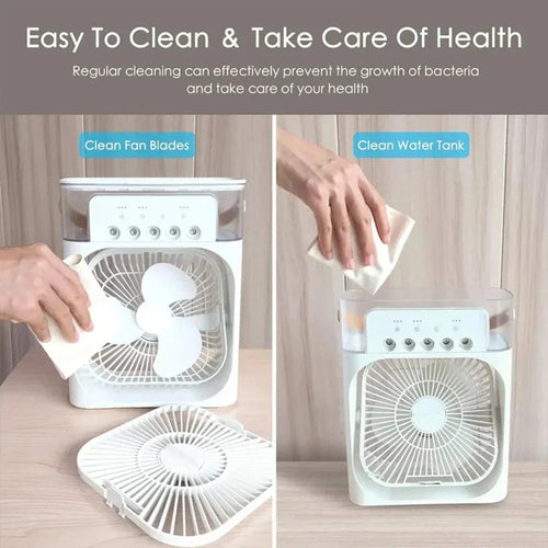 Portable Desktop Air Cooler Fan — Mini Personal AC with Water Cooling